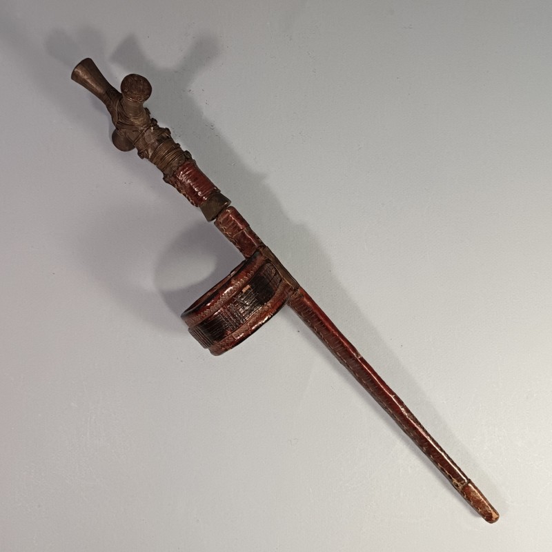 COUTEAU OU POIGNARD DE BRAS AFRICAIN TOUAREG OU PEUL TELEK OU GOZMA POIGNEE EN CROIX